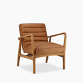 Berkeley Armchair | Vintage Tan Leather & Walnut