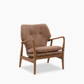 Lisbet Armchair | Brown Leather & Walnut
