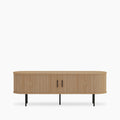 Mika Large Wooden TV Stand | Oak & Black