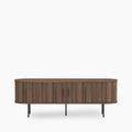 Mika Large Wooden TV Stand | Walnut & Black