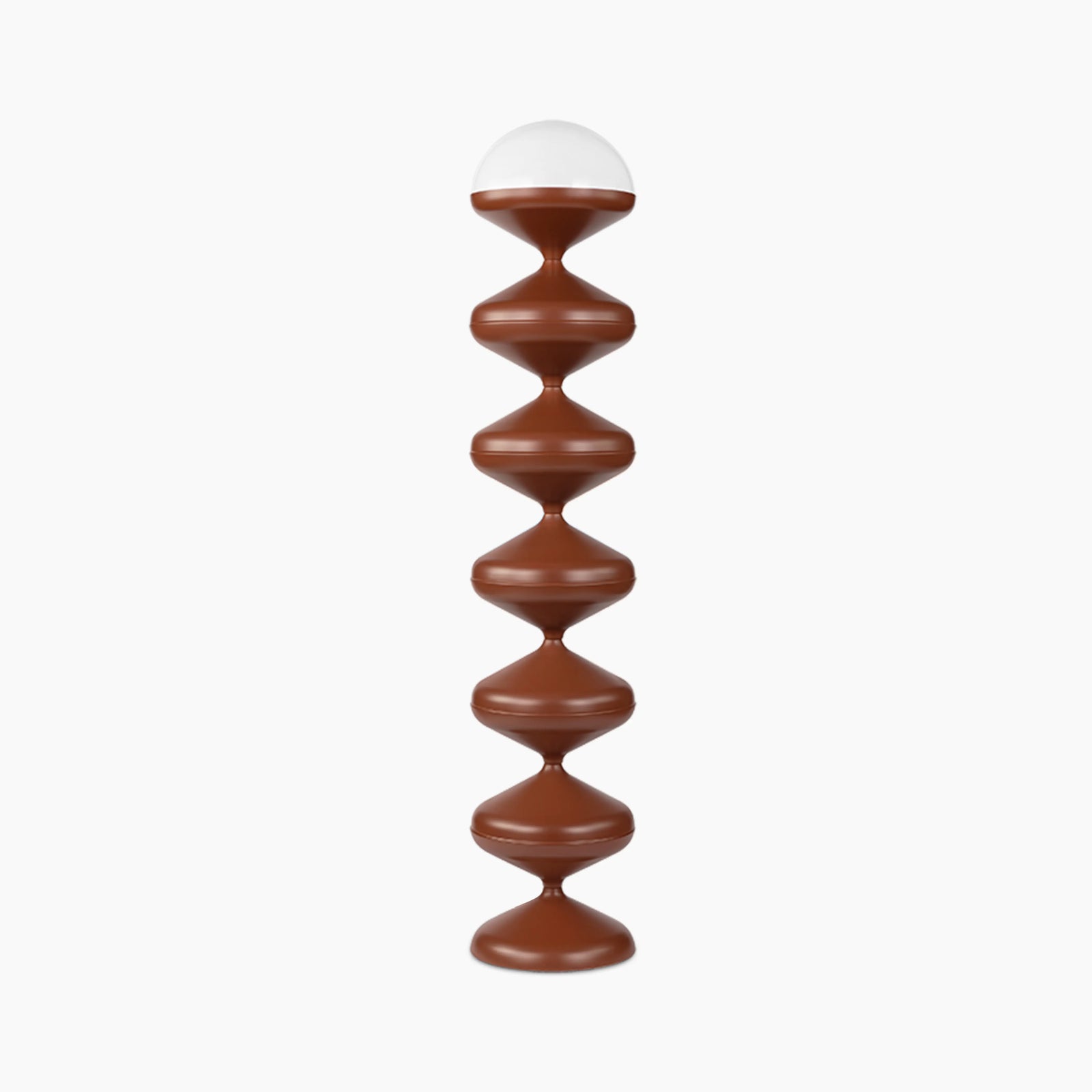 Brandon Floor Lamp | Opaque & Rust Red