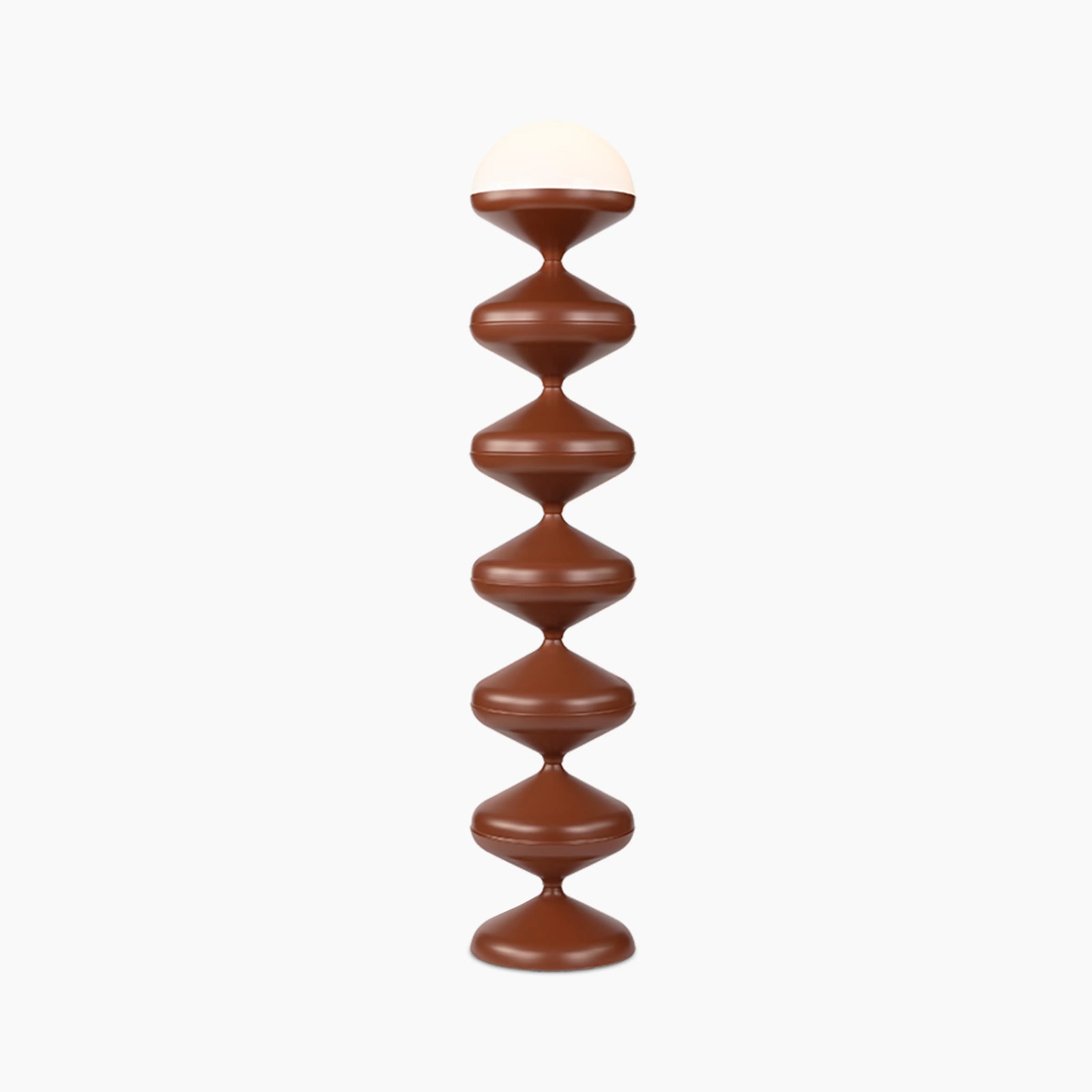 Brandon Floor Lamp | Opaque & Rust Red