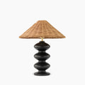 Reagan Table Lamp | Natural Rattan & Black