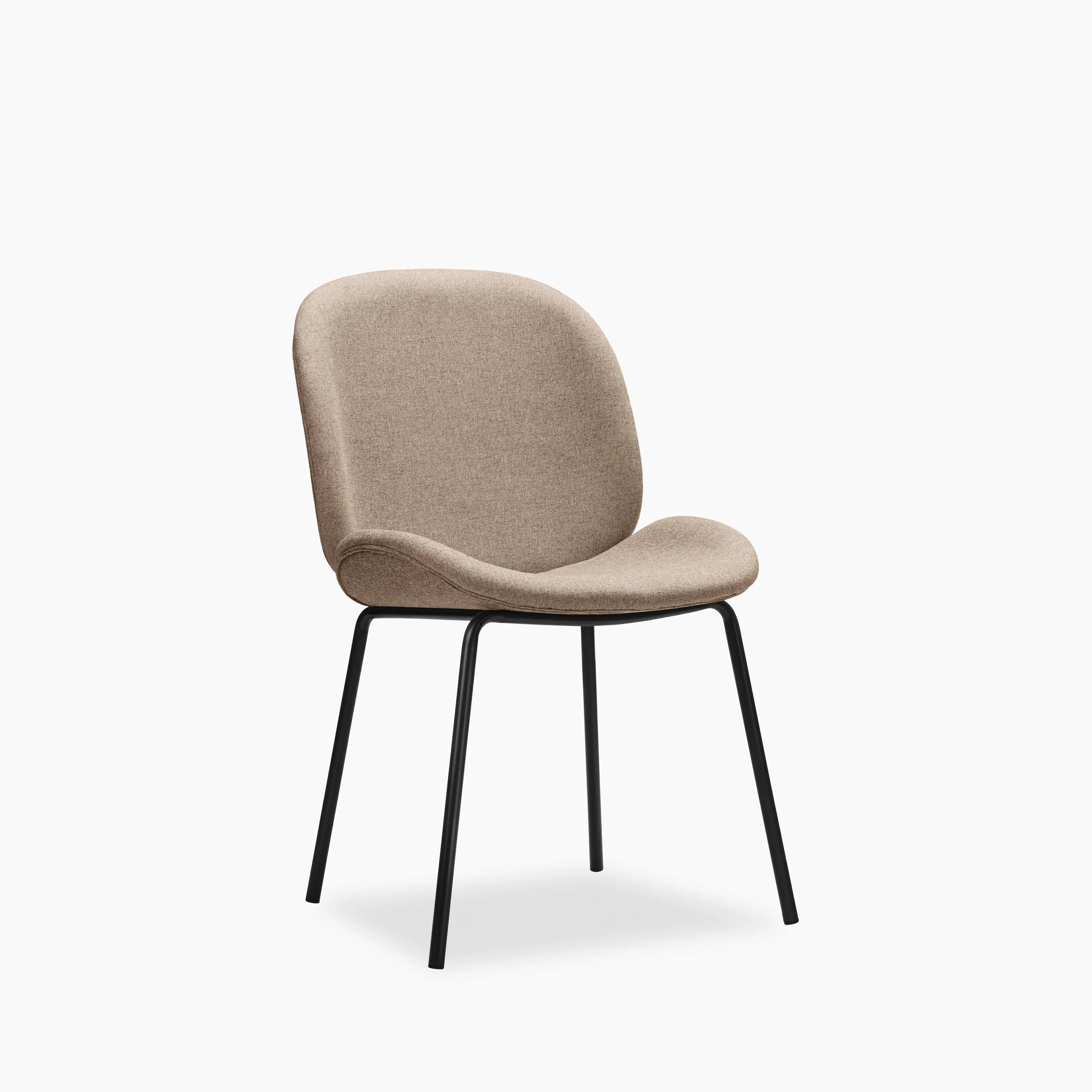Hoxton Dining Chair | Latte Sustainable Fabric & Black