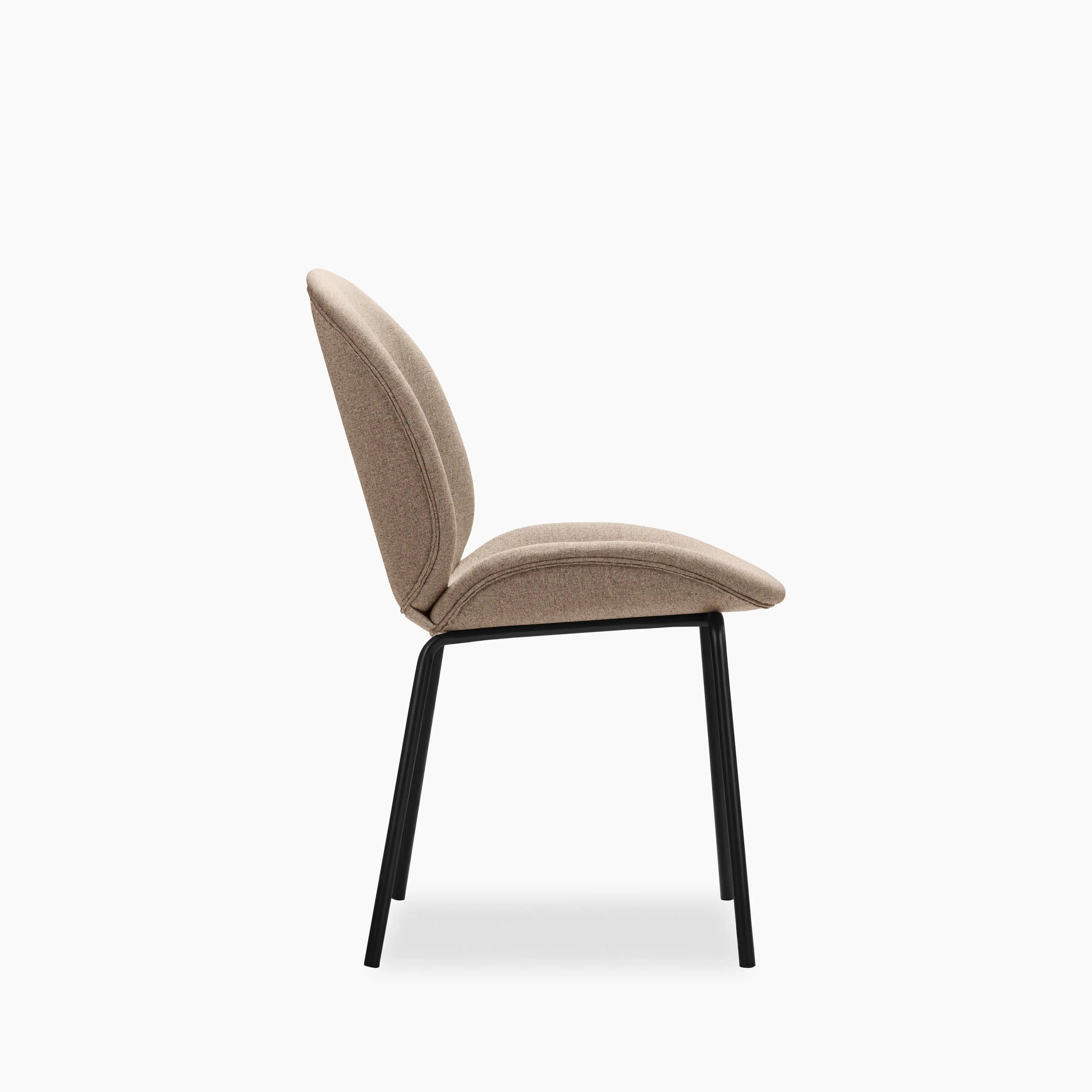 Hoxton Dining Chair | Latte Sustainable Fabric & Black