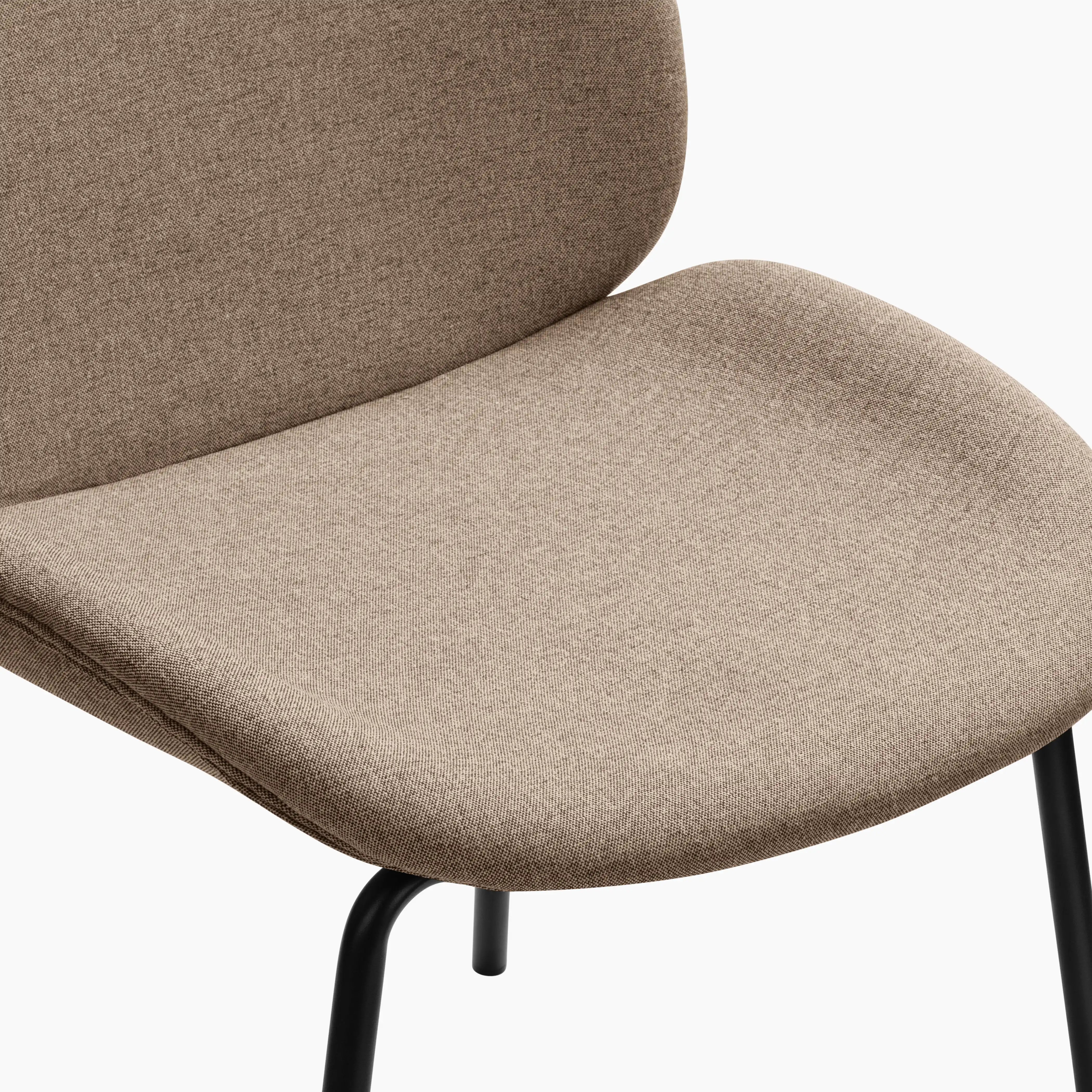 Hoxton Dining Chair | Latte Sustainable Fabric & Black
