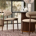 Halston Dining Chair | Latte Sustainable Fabric & Walnut