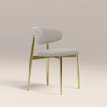 Halston Dining Chair | Speckled Stone Sustainable Boucle & Brass