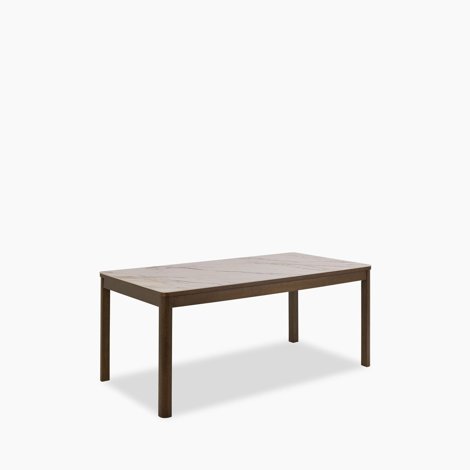 Southampton 6 Seat Rectangle Dining Table | Ecru Ceramic & Smoked Walnut
