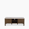 Southampton Wooden TV Stand | Ecru Ceramic & Smoked Walnut