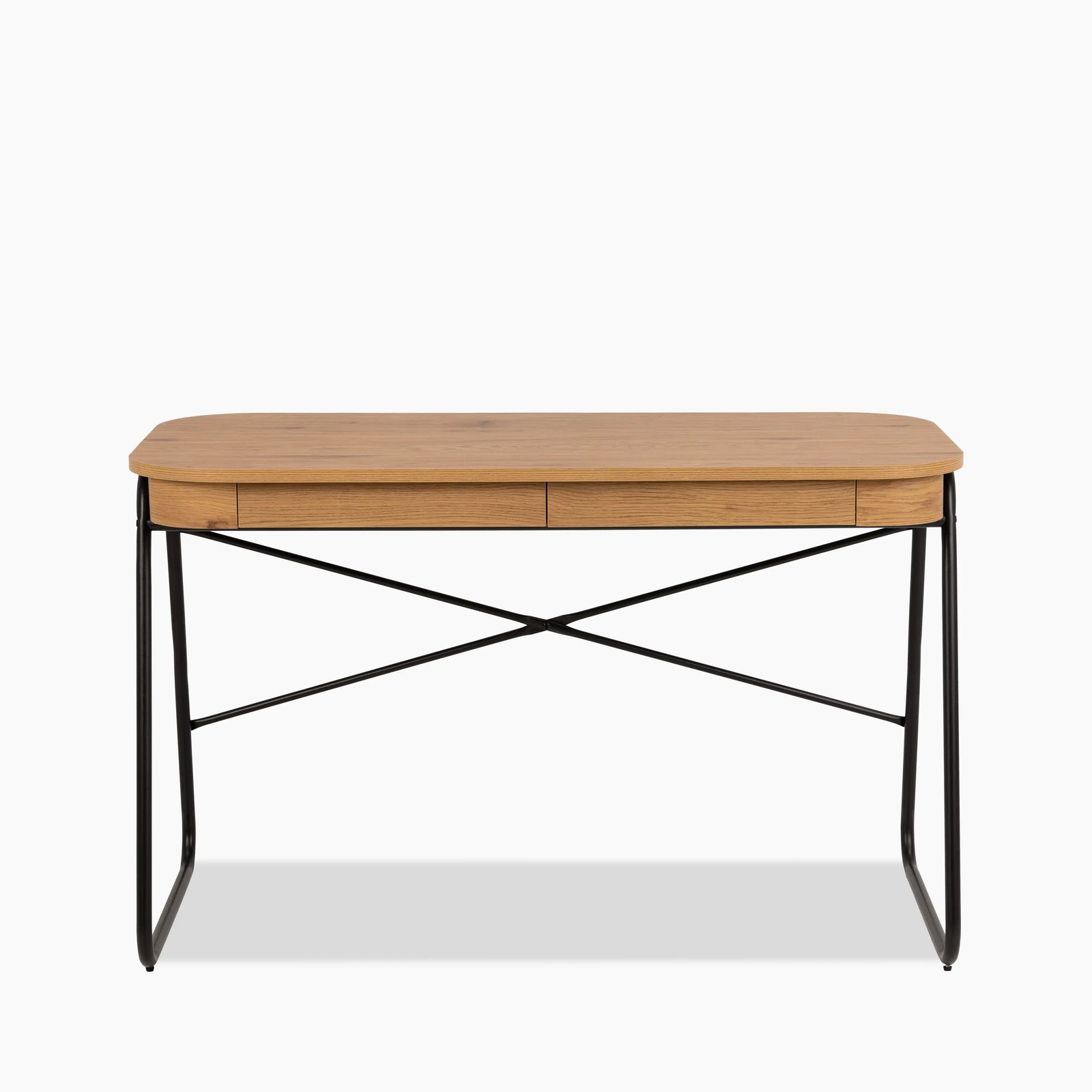 Blueton Wooden 2 Drawer Desk | Oak