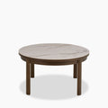 Southampton Round Coffee Table | Ecru Ceramic & Smoked Walnut