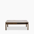Southampton Rectangle Coffee Table | Ecru Ceramic & Smoked Walnut