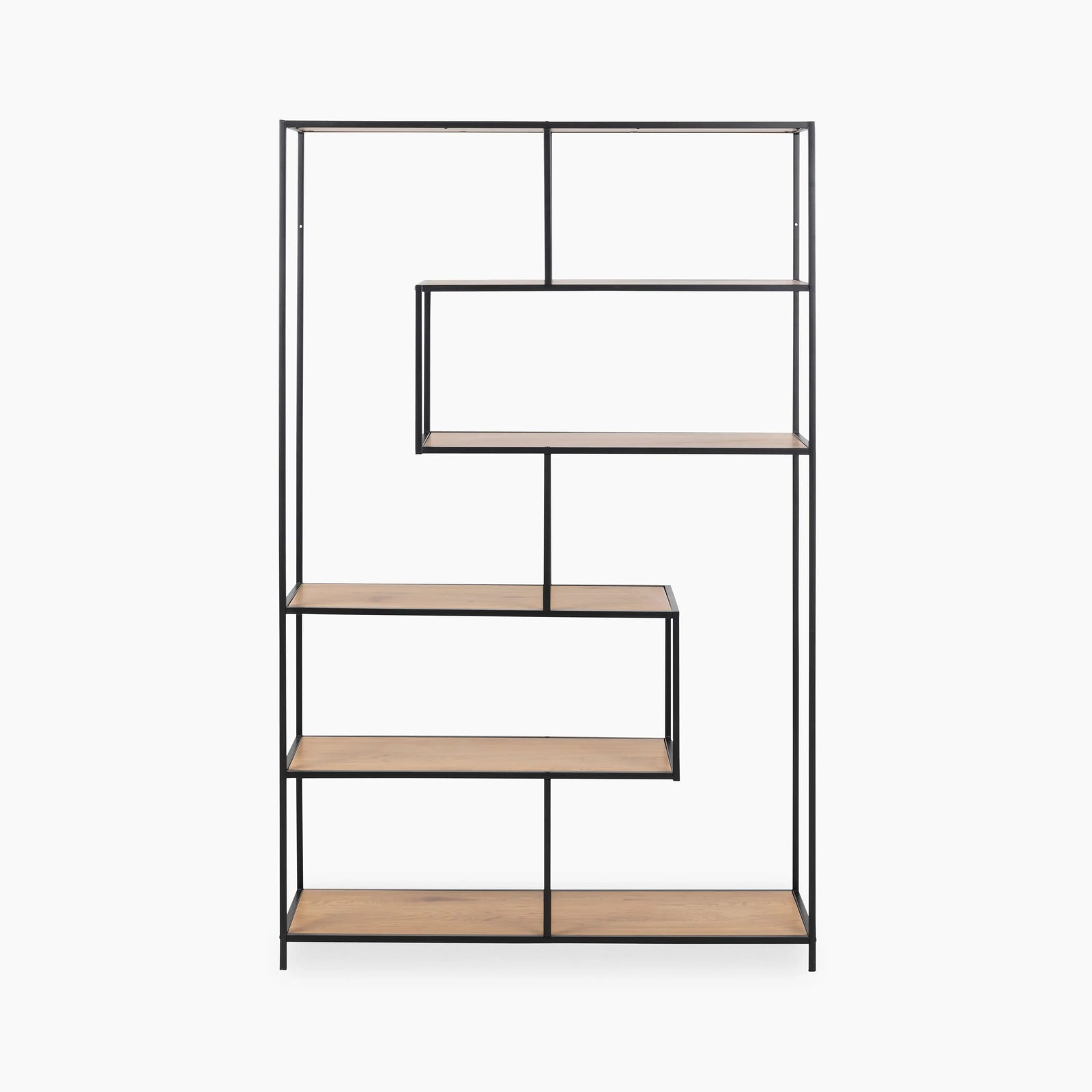 Seaford Large Display Unit | Black & Oak