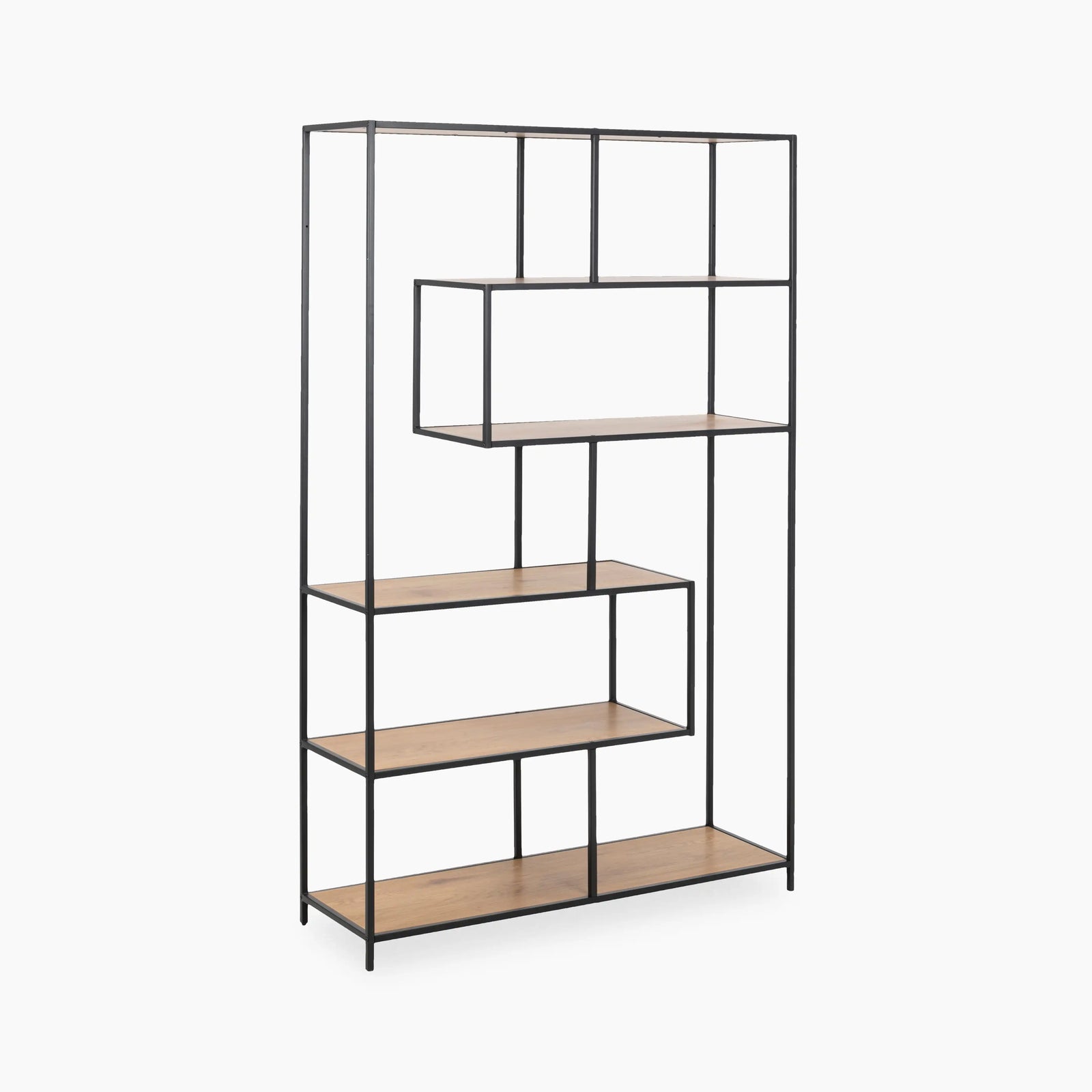 Seaford Large Display Unit | Black & Oak
