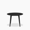Roxby 4 Seat Round Wooden Dining Table | Black