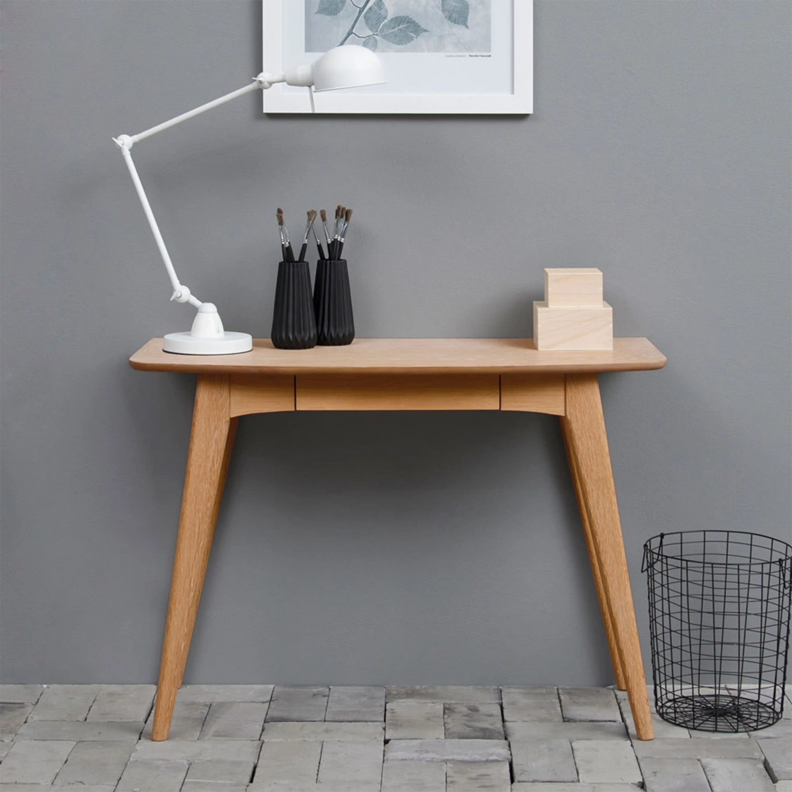 Woodstock Wooden 1 Drawer Desk | Oak