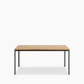 Seaford 6 Seat Rectangle Wooden Dining Table | Oak & Black