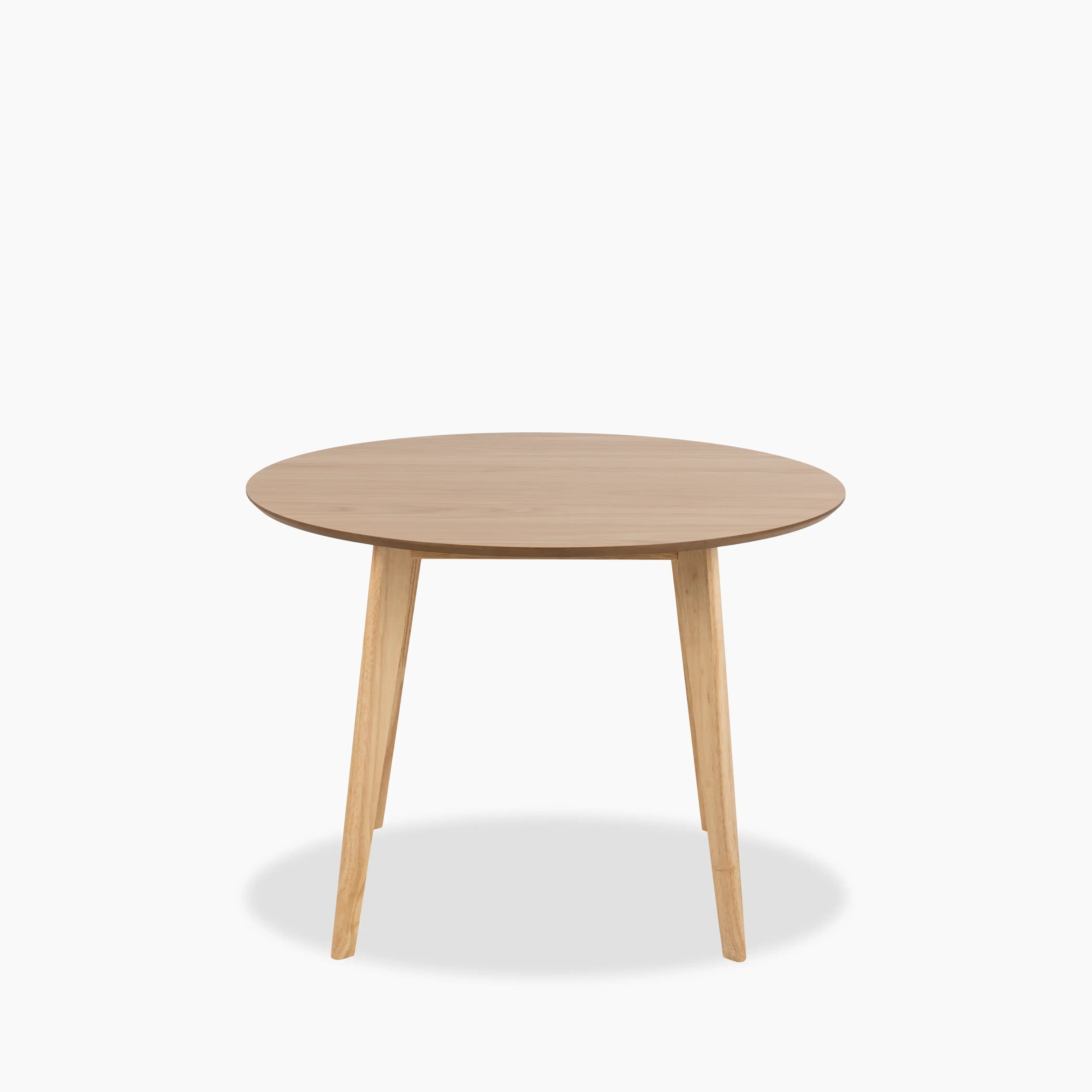 Roxby 4 Seat Round Wooden Dining Table | Oak