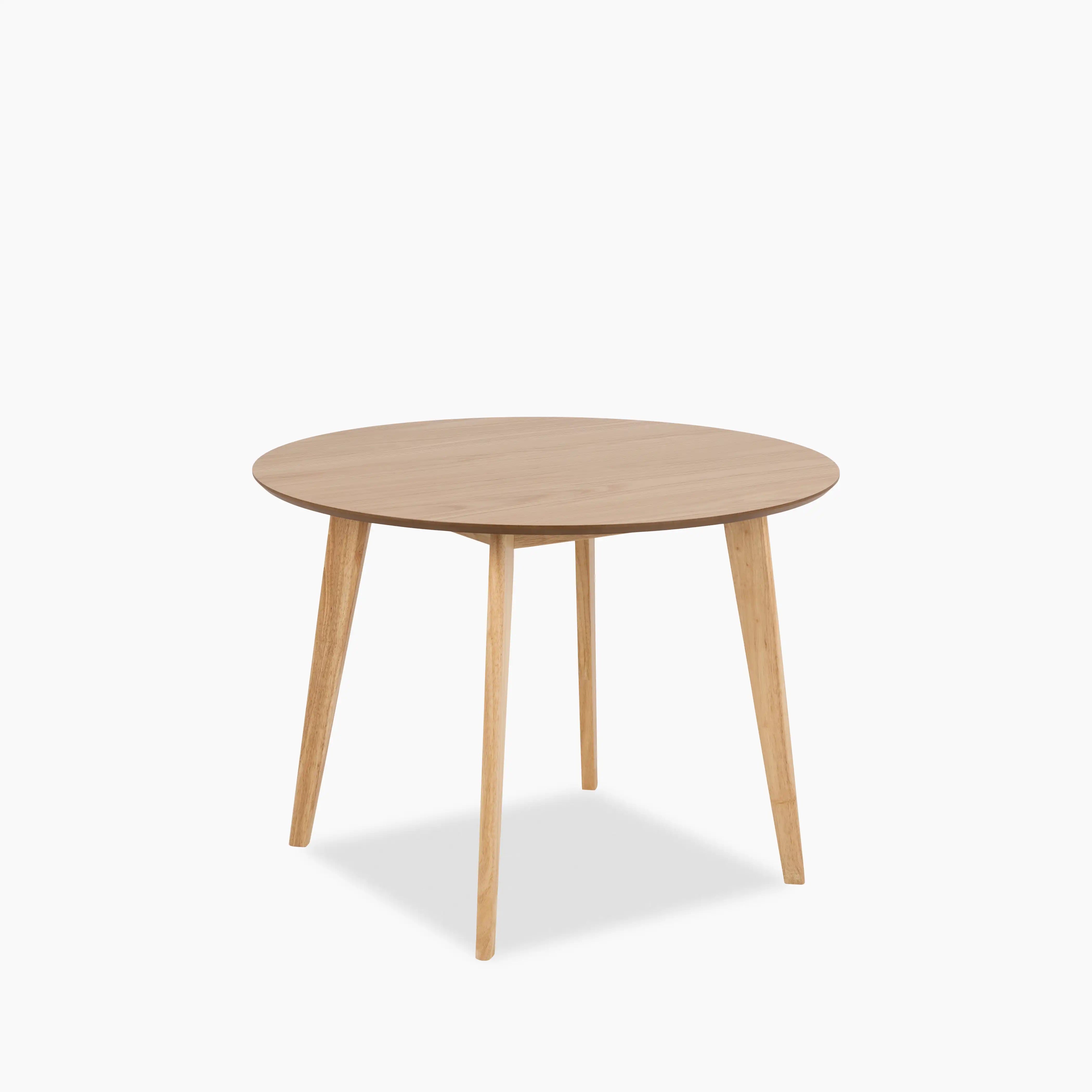 Roxby 4 Seat Round Wooden Dining Table | Oak