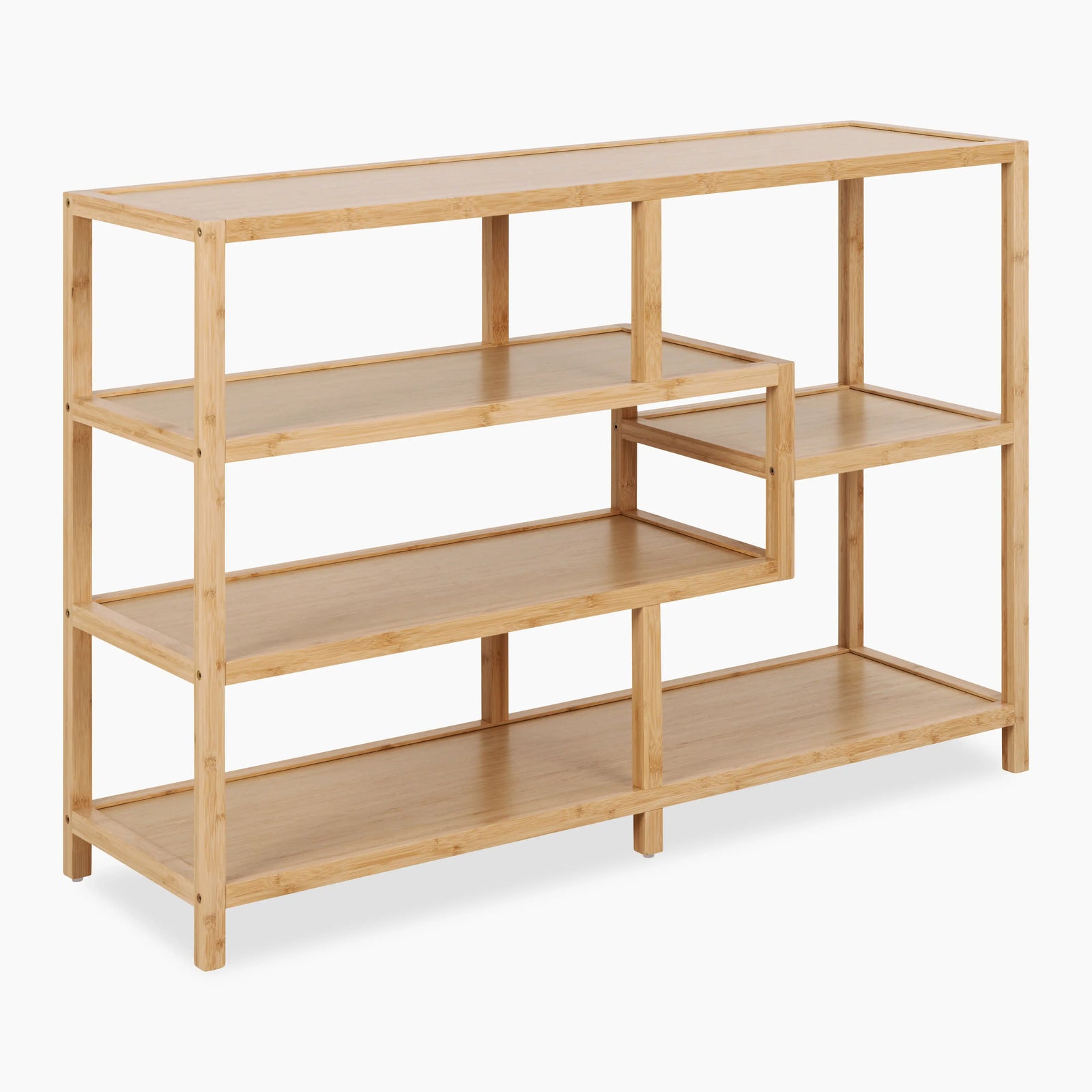 Moso Wide Wooden Bookcase | Natural Bamboo