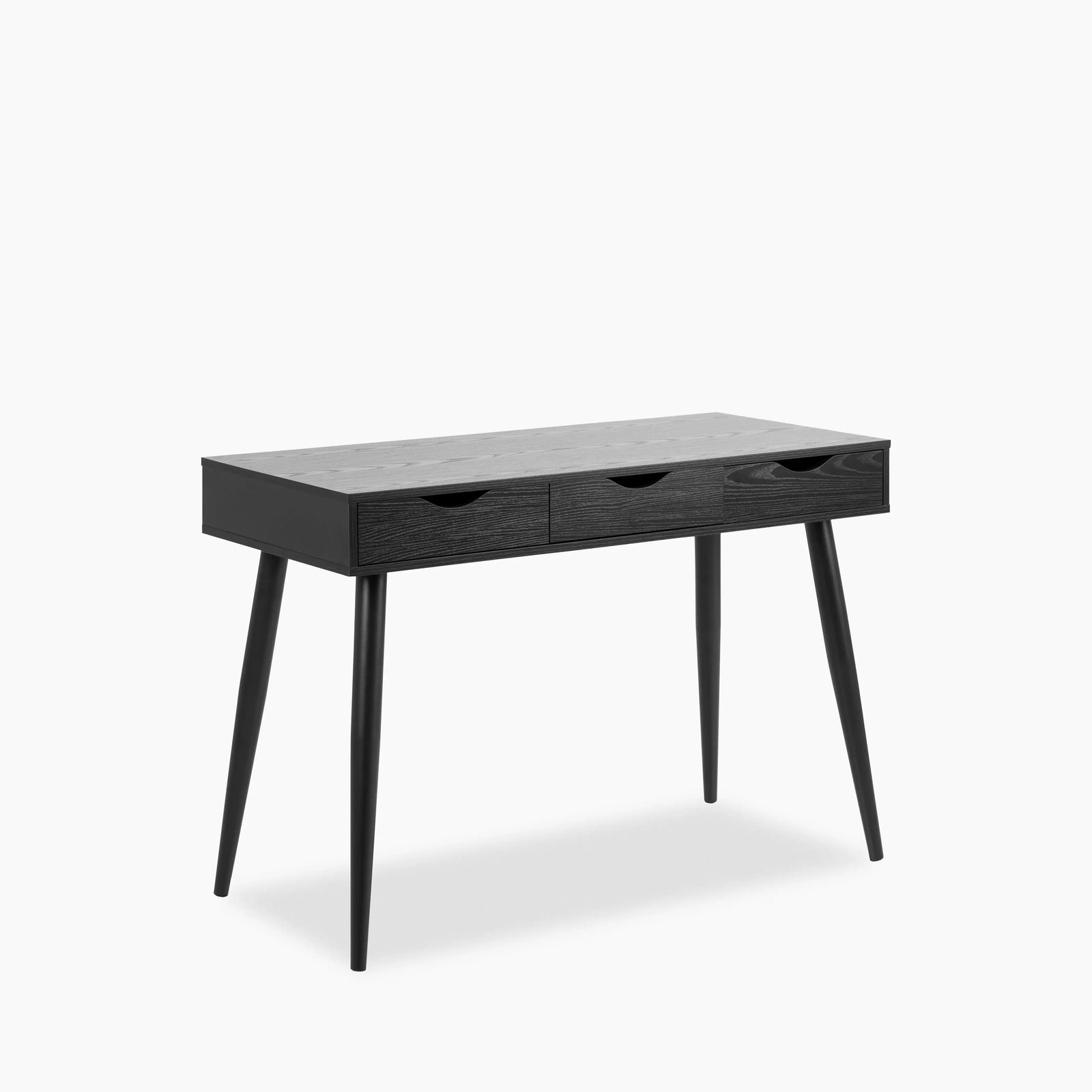 Neptun Wooden 3 Drawer Office Desk | Black