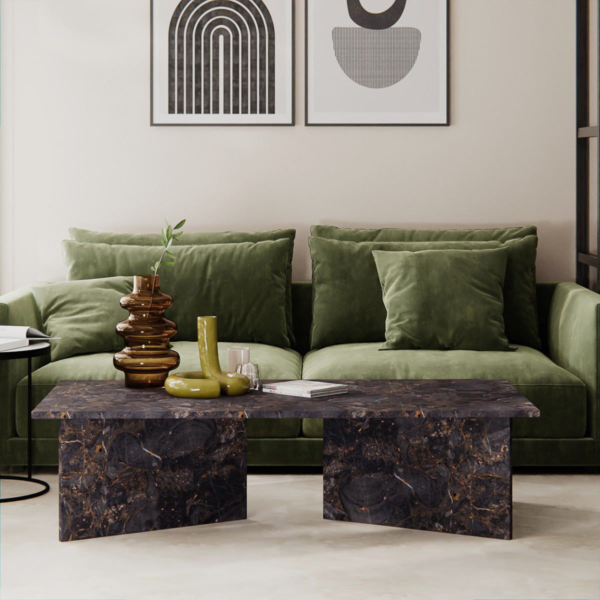 Vega Rectangle Coffee Table | Storm Grey Marble