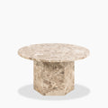 Naxos Round Coffee Table | Latte Marble