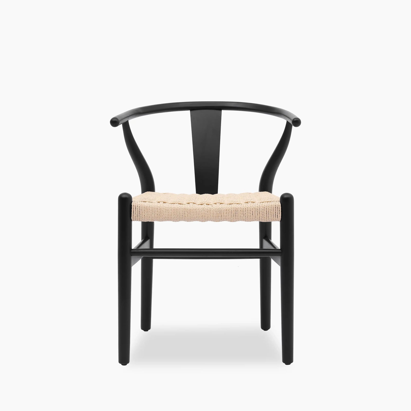 Bjorn Wooden Dining Chair | Natural Weave & Black