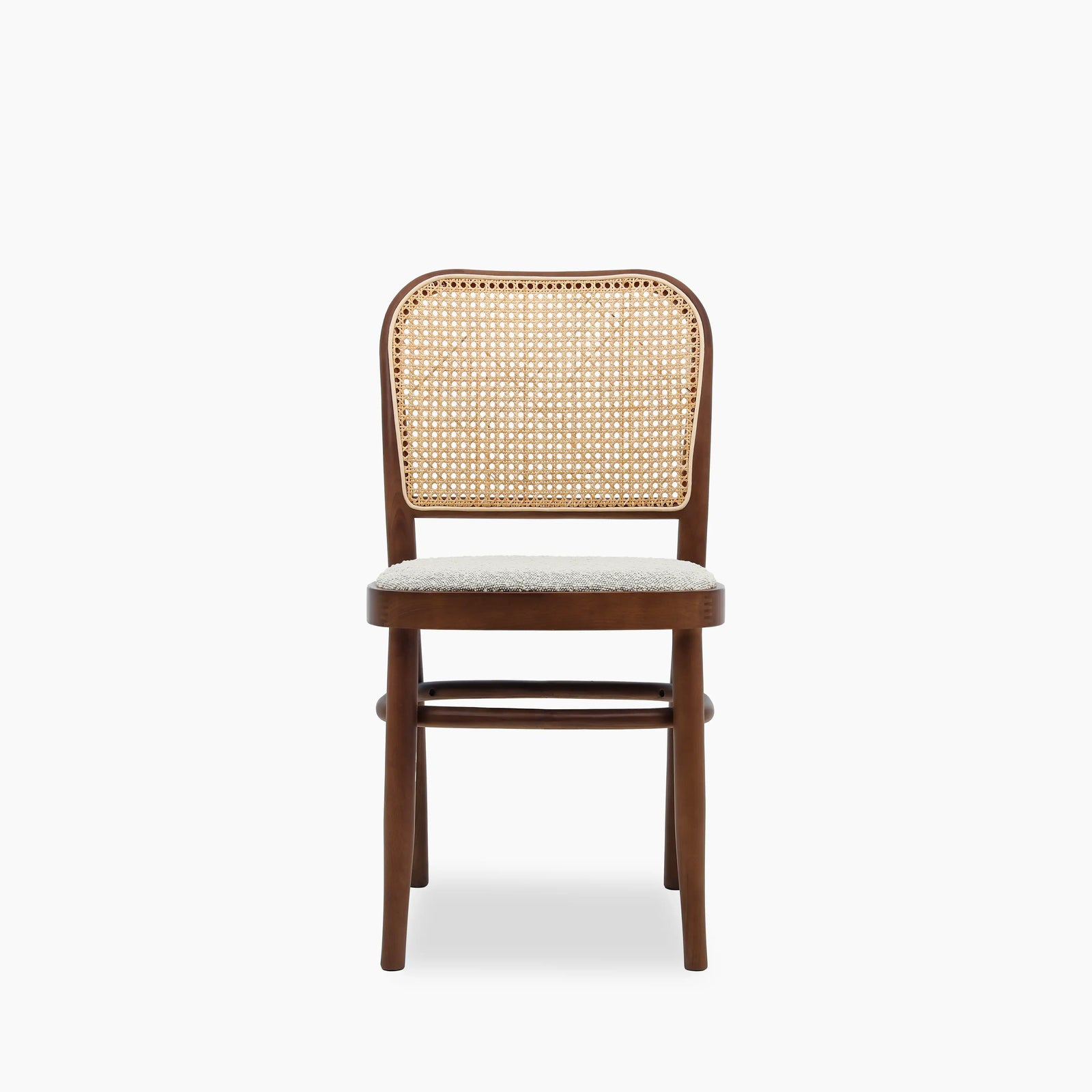 Bourne Dining Chair | Speckled Stone Sustainable Boucle & Walnut
