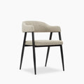 Presley Carver Dining Chair | Speckled Stone Sustainable Boucle & Black