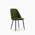 Marco Dining Chair | Olive Green Sustainable Velvet & Black