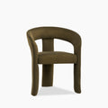 Bellamy Carver Dining Chair | Moss Green Sustainable Mohair Velvet