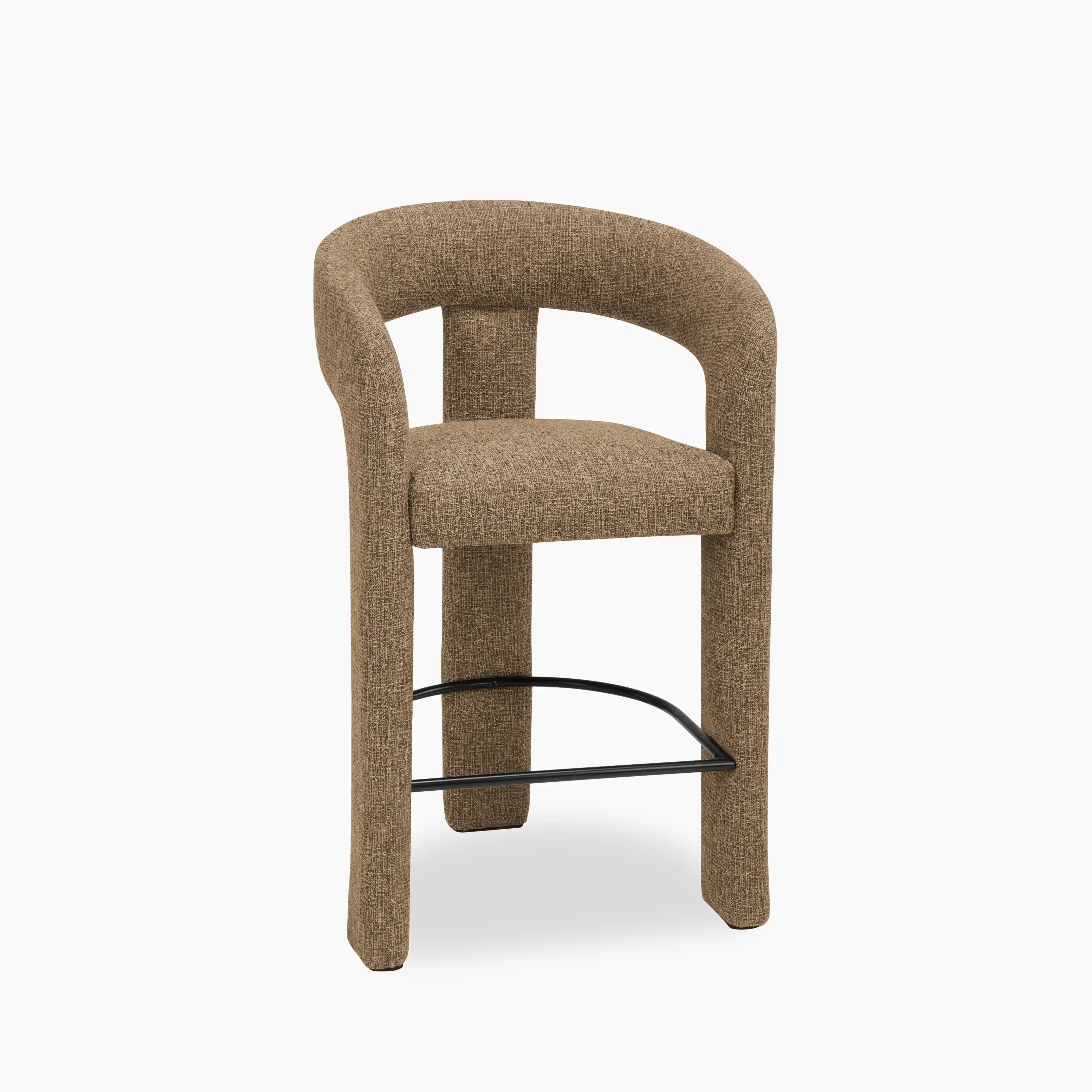 Bellamy Kitchen Stool | Speckled Cappuccino Boucle