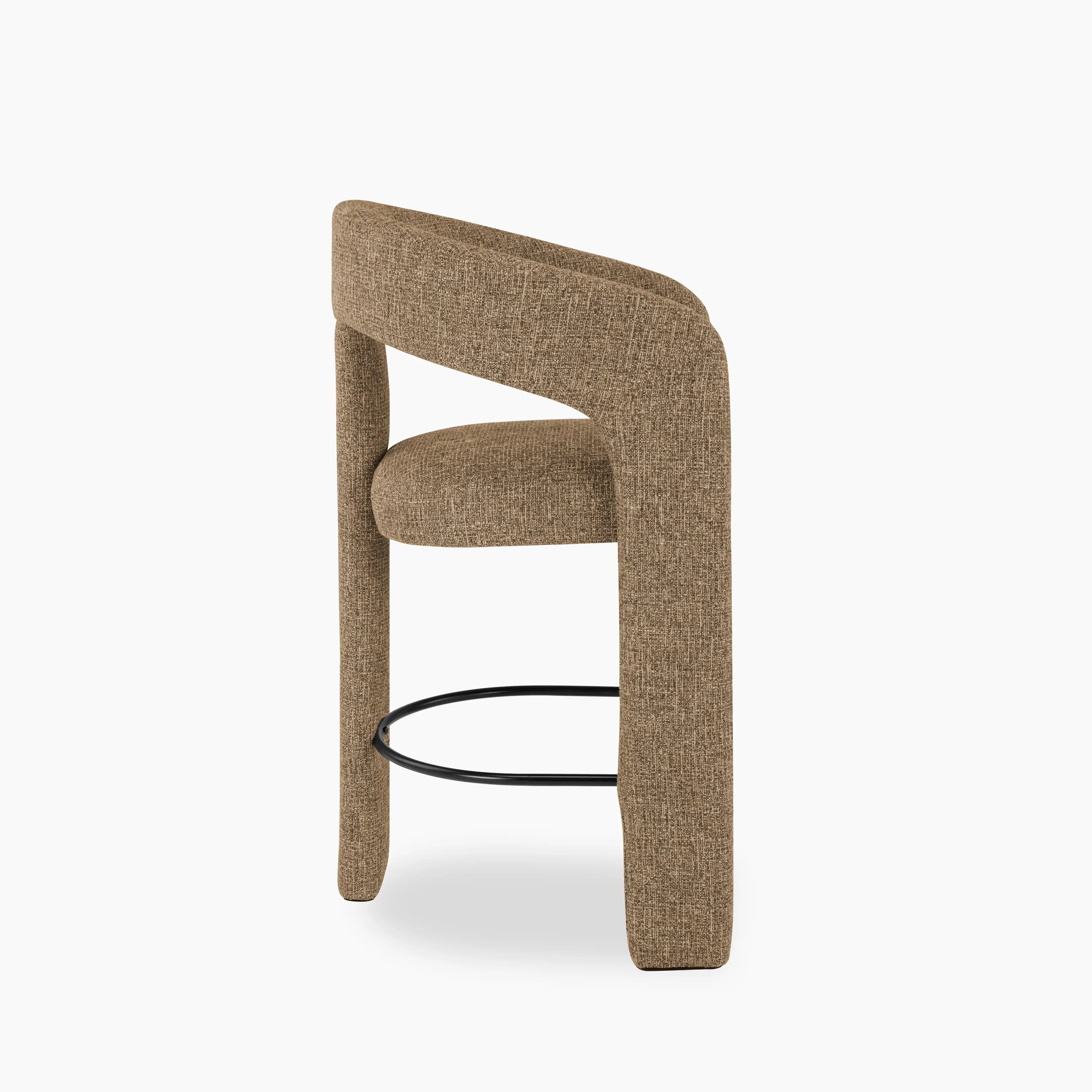 Bellamy Kitchen Stool | Speckled Cappuccino Boucle