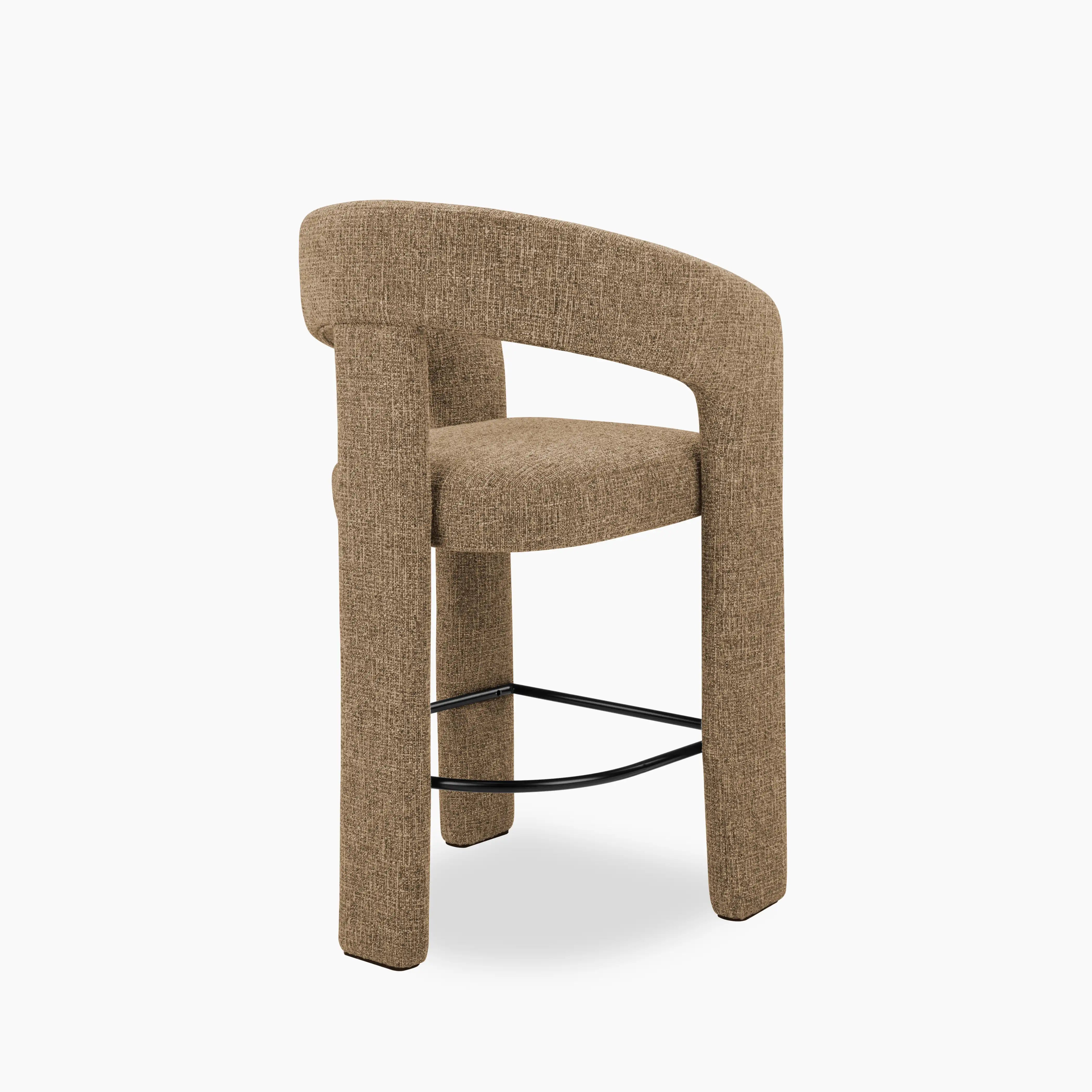 Bellamy Kitchen Stool | Speckled Cappuccino Boucle