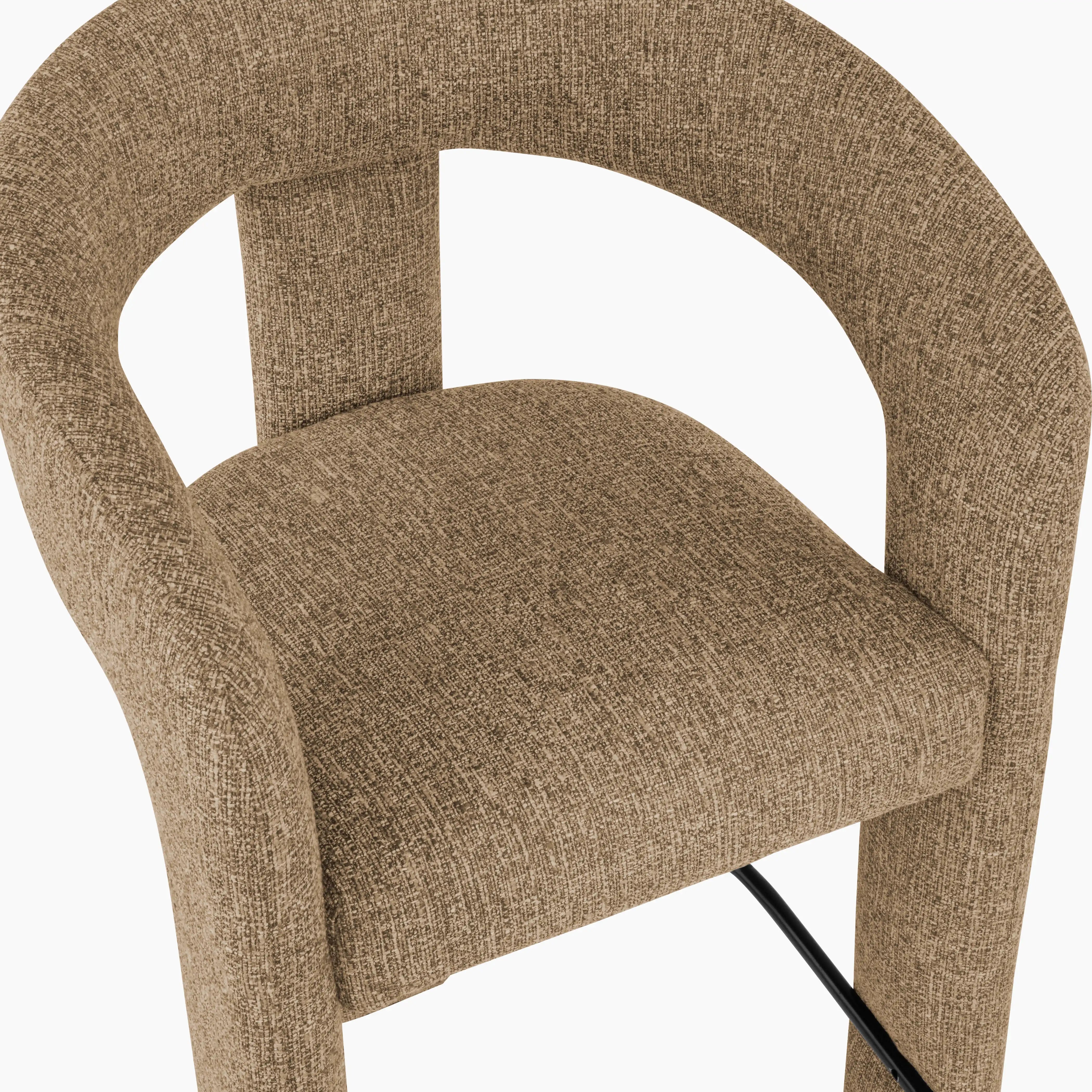 Bellamy Kitchen Stool | Speckled Cappuccino Boucle