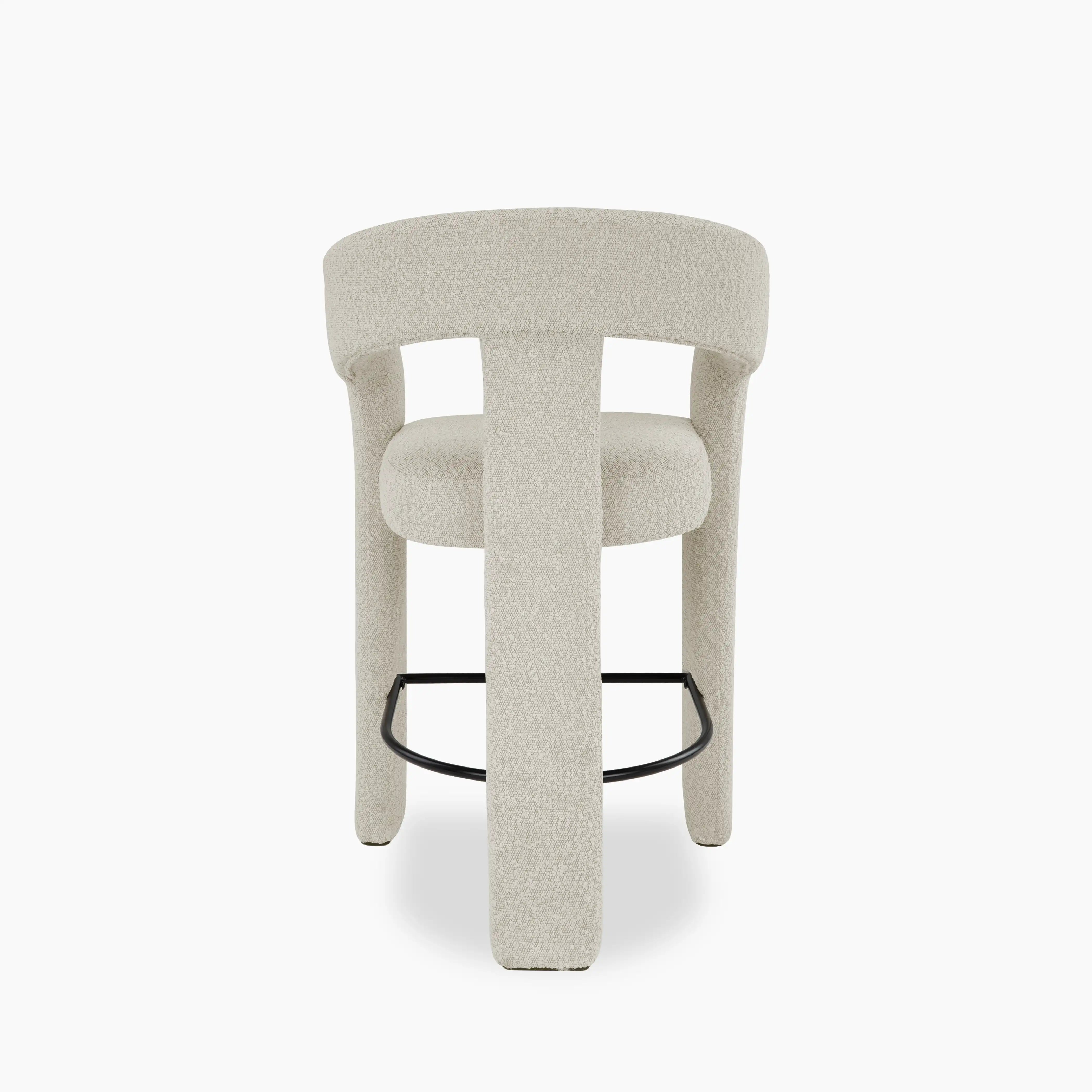Bellamy Kitchen Stool | Speckled Stone Sustainable Boucle