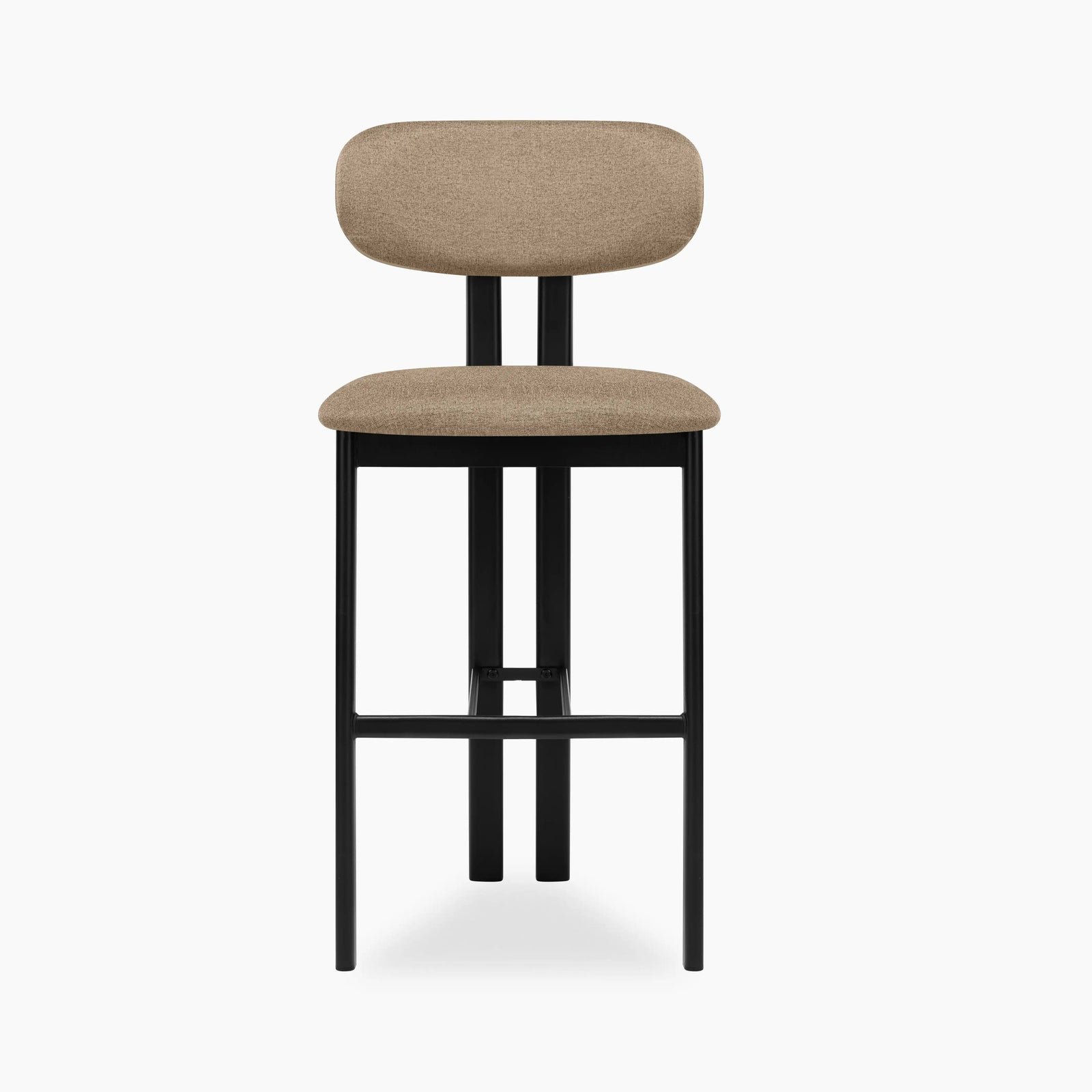 Arbor Bar Stool | Latte Sustainable Fabric & Black