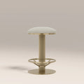 Rafferty Swivel Kitchen Stool | Speckled Stone Sustainable Boucle & Brass