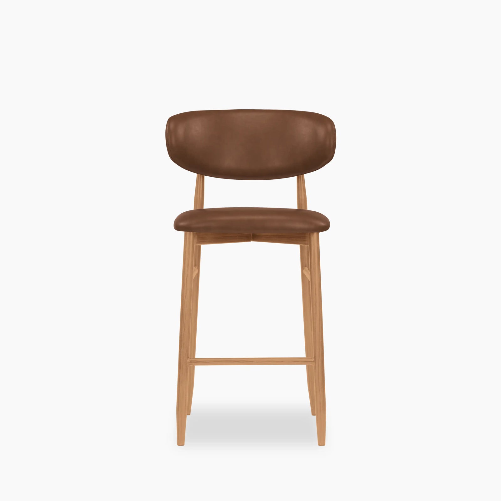 Halston Kitchen Stool | Vintage Tan & Oak