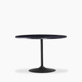 Isla 4 Seat Round Dining Table | Black Marble & Black
