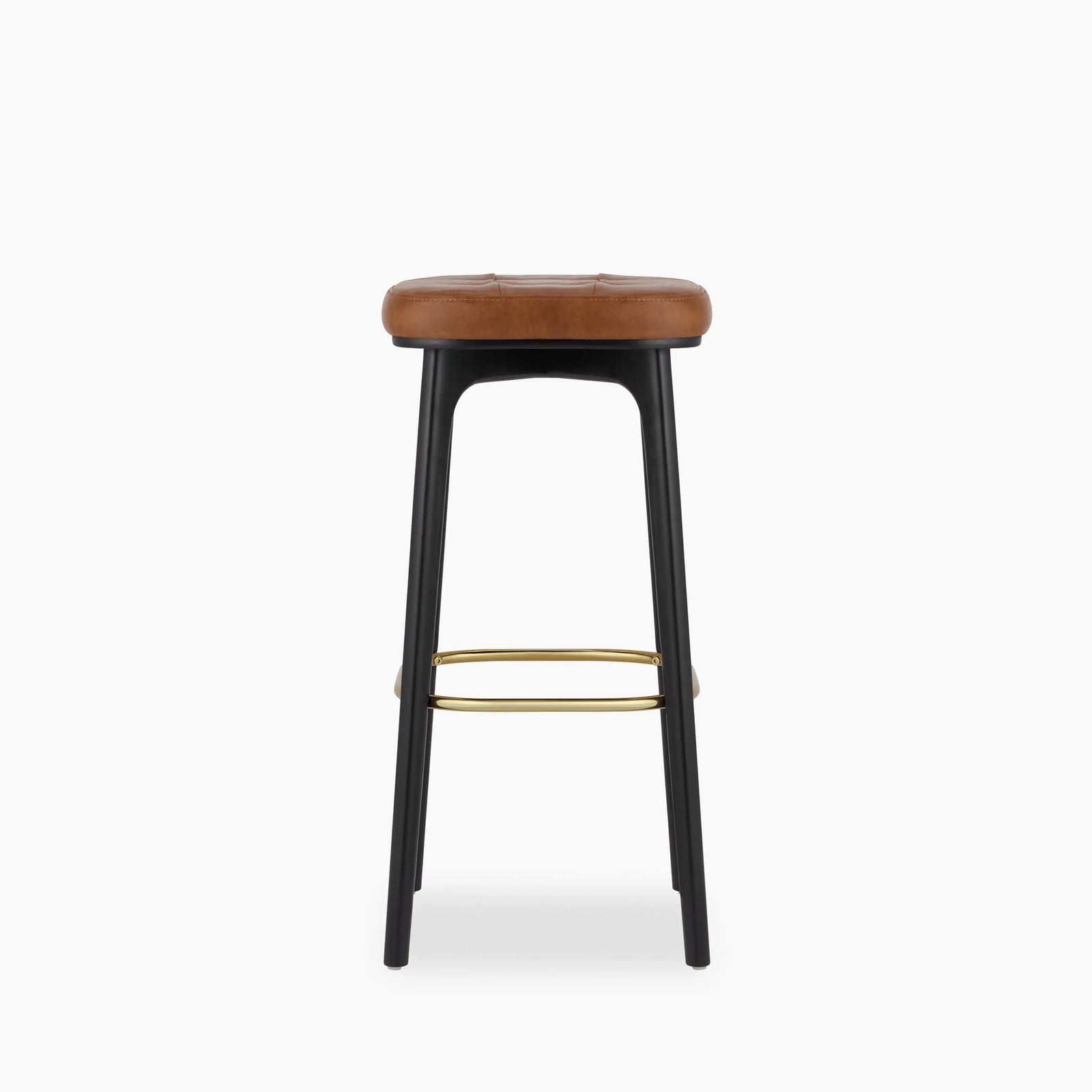 Winchester Bar Stool | Tan Faux Leather & Black