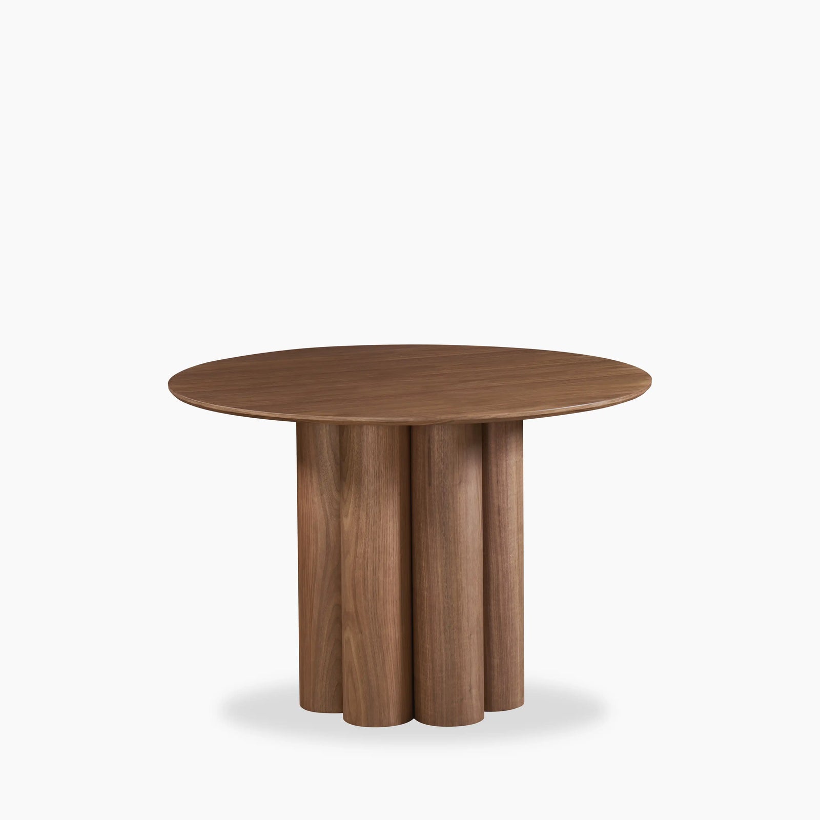 Noelle 4 Seat Round Wooden Dining Table | Walnut
