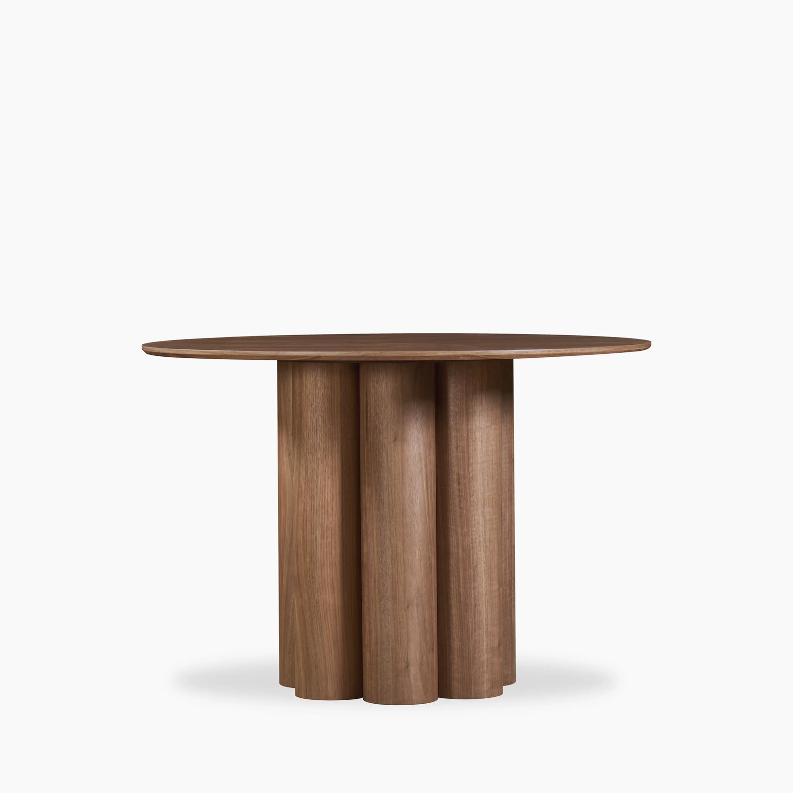 Noelle 4 Seat Round Wooden Dining Table | Walnut