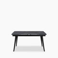 Marsala 4-8 Seat Rectangle Extendable Dining Table | Grey Sintered Stone & Black