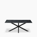 Sawyer 6 Seat Rectangle Dining Table | Black Ceramic & Black