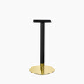 Kinsley Round Bar Table Base | Black & Brass