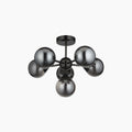 Oscar 6 Light Flush Ceiling Light | Black