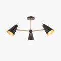 Reece 3 Light Flush Ceiling Light | Black